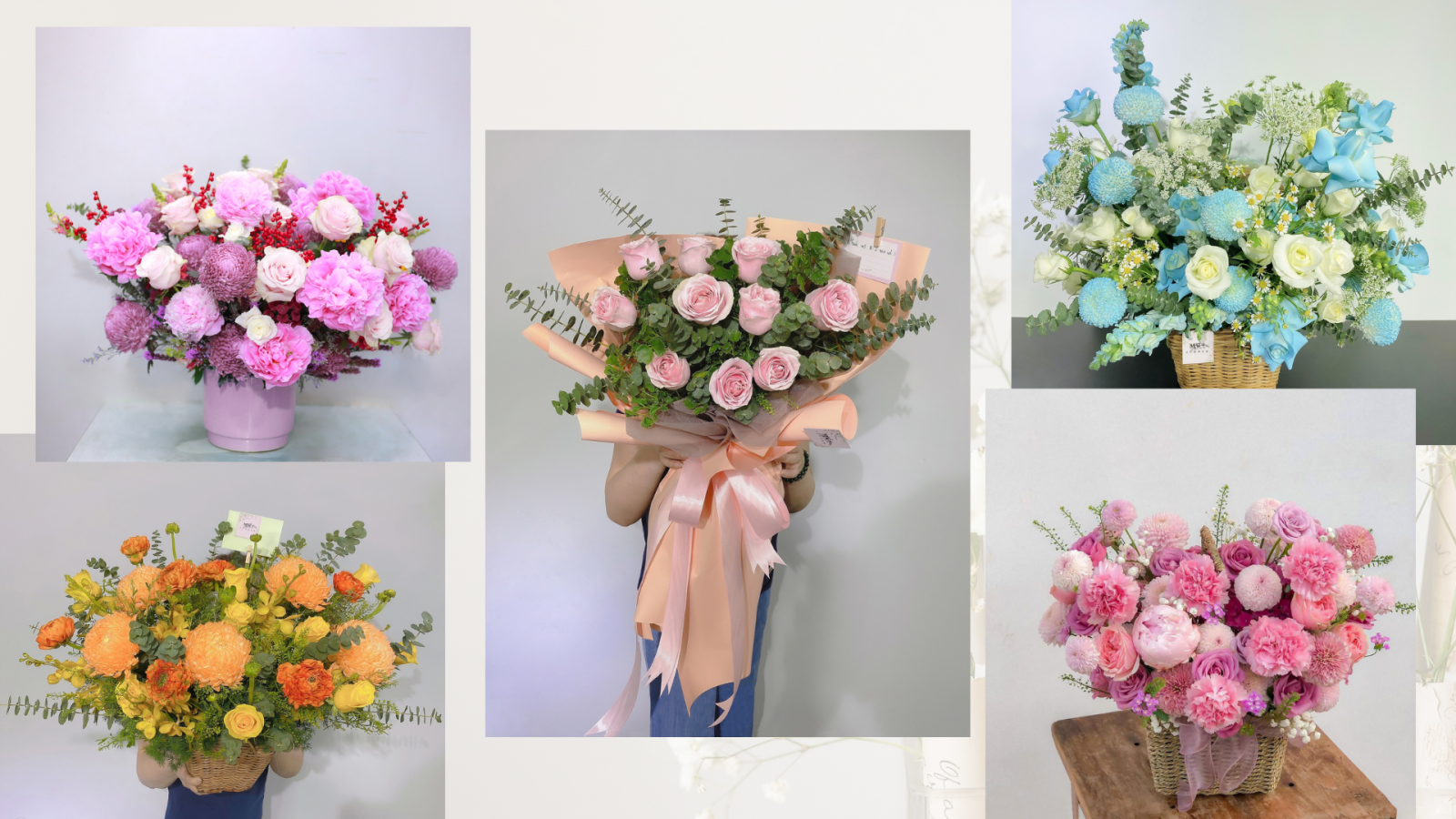 những mẫu hoa có tại MV Flower Cửa Hàng Hoa Chuyên Cung Cấp Hoa Tươi Quà Tặng Chuyên Nghiệp